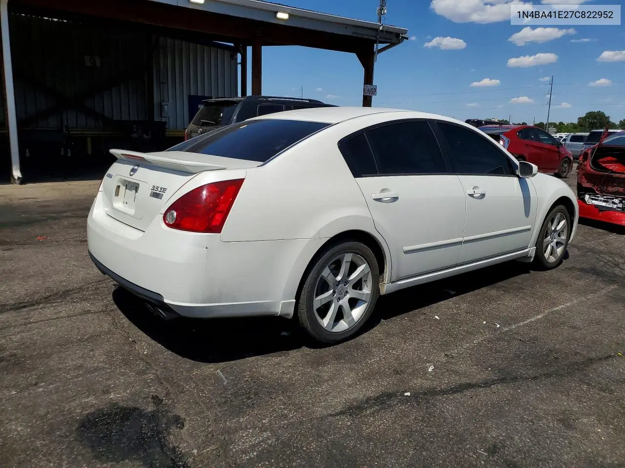 2007 Nissan Maxima 3.5 Se VIN: 1N4BA41E27C822952 Lot: 61783526