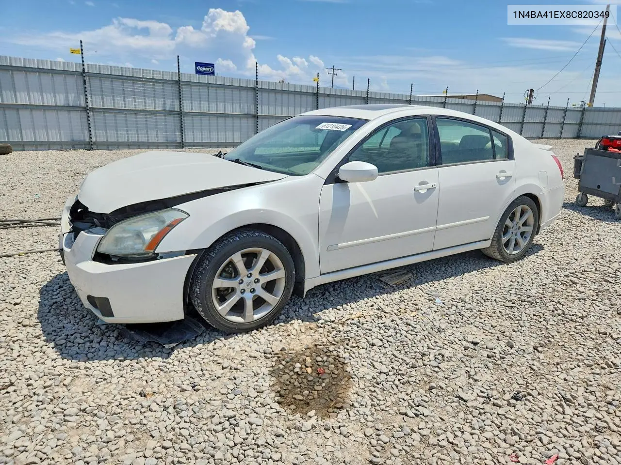 2008 Nissan Maxima 3.5 Se VIN: 1N4BA41EX8C820349 Lot: 61210426
