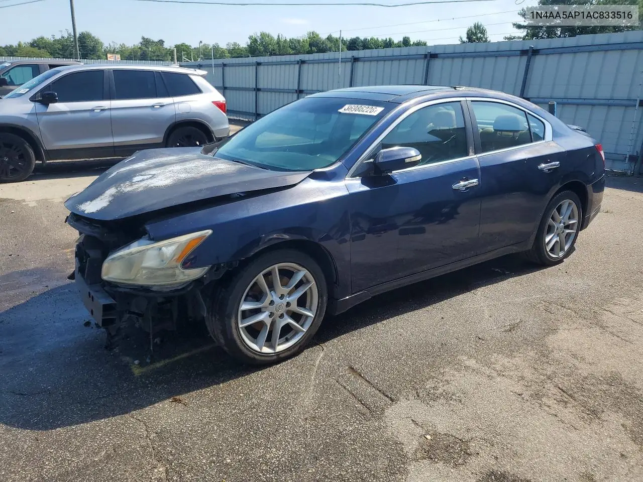 2010 Nissan Maxima 3.5 S VIN: 1N4AA5AP1AC833516 Lot: 56986226