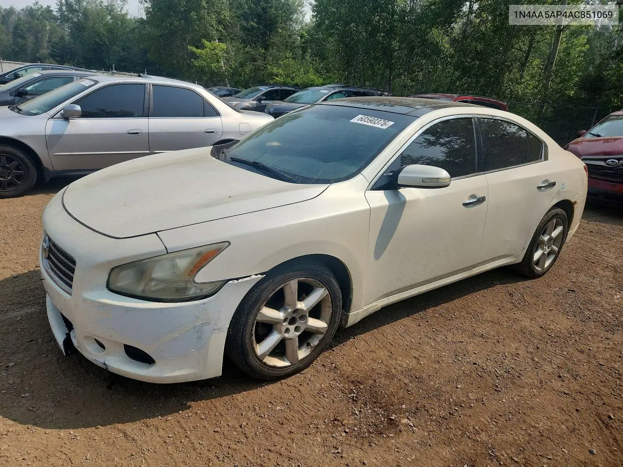 2010 Nissan Maxima 3.5 S VIN: 1N4AA5AP4AC851069 Lot: 60590376