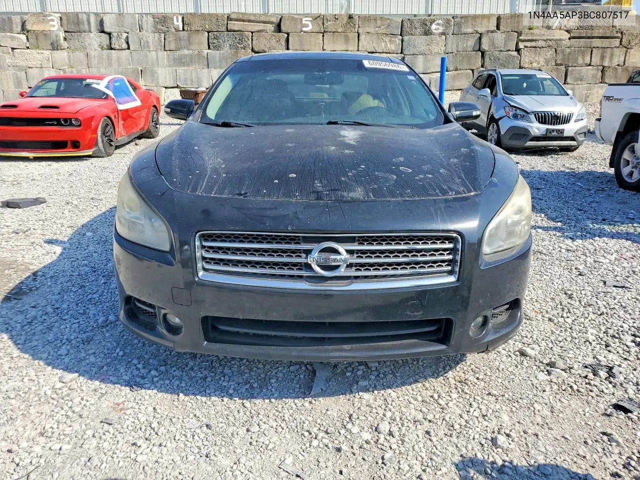 2011 Nissan Maxima 3.5 S VIN: 1N4AA5AP3BC807517 Lot: 60956986