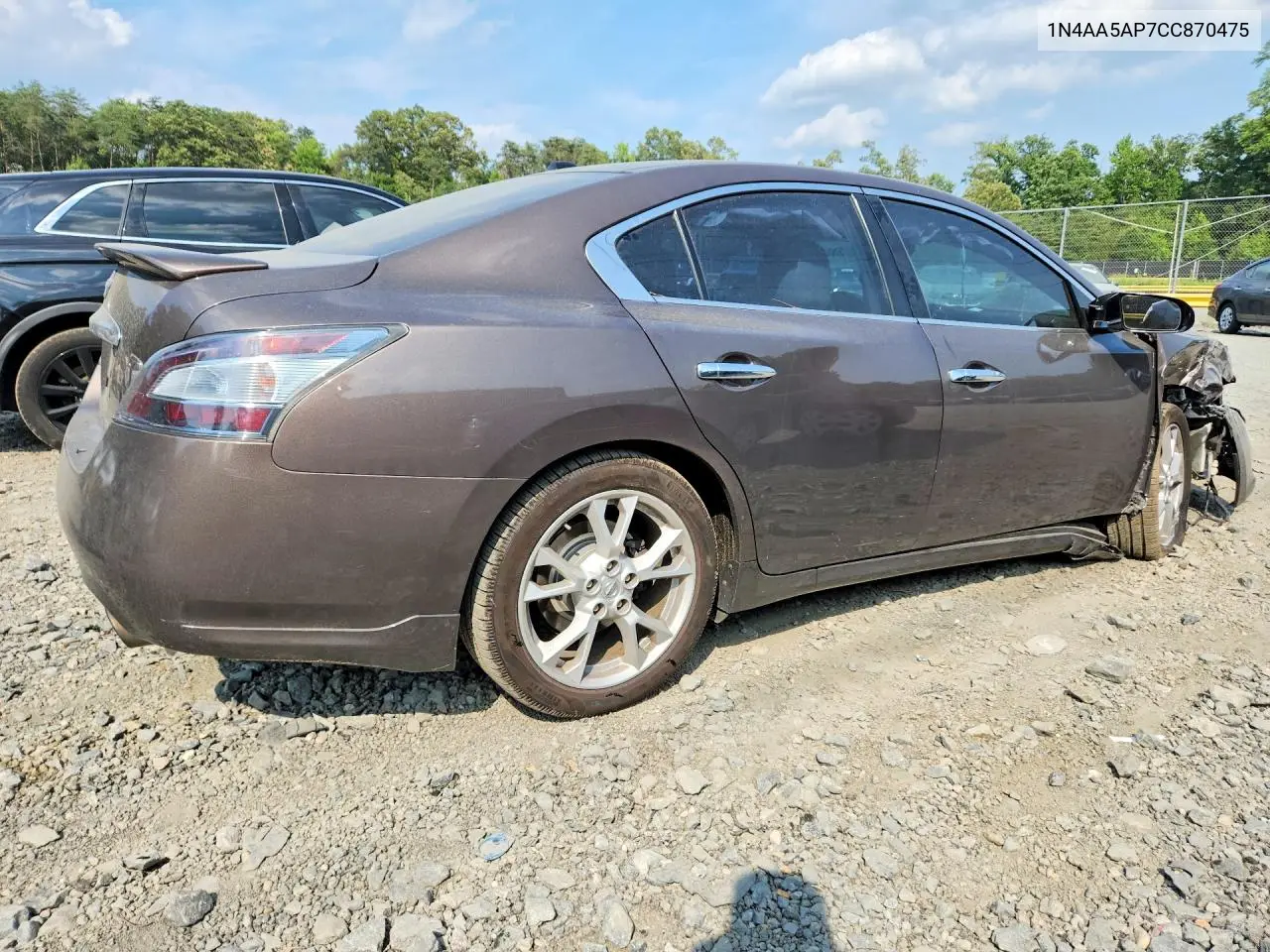 2012 Nissan Maxima 3.5 S VIN: 1N4AA5AP7CC870475 Lot: 61079686