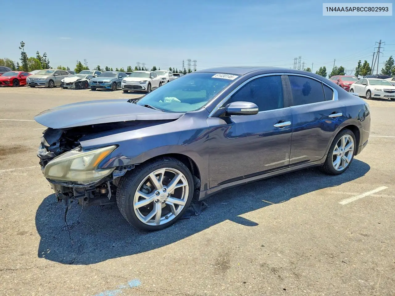 2012 Nissan Maxima 3.5 S VIN: 1N4AA5AP8CC802993 Lot: 61430146