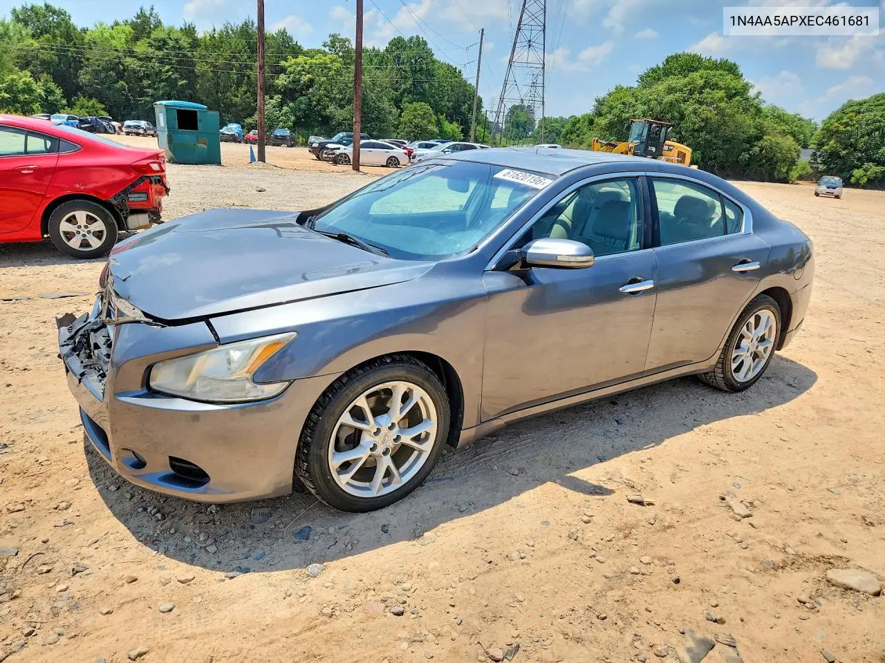 2014 Nissan Maxima 3.5 S VIN: 1N4AA5APXEC461681 Lot: 61620196