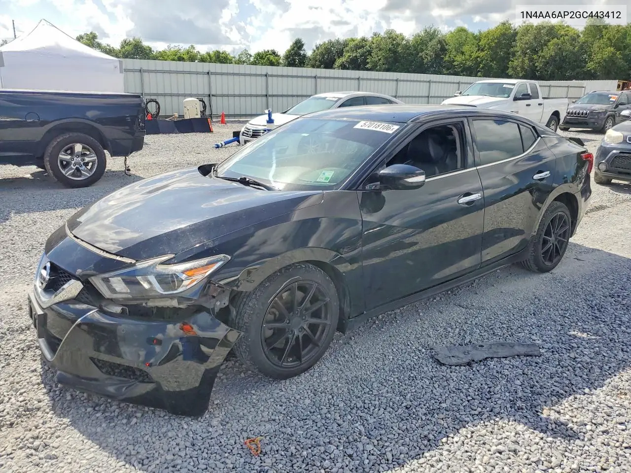 2016 Nissan Maxima 3.5 Sv VIN: 1N4AA6AP2GC443412 Lot: 57018106