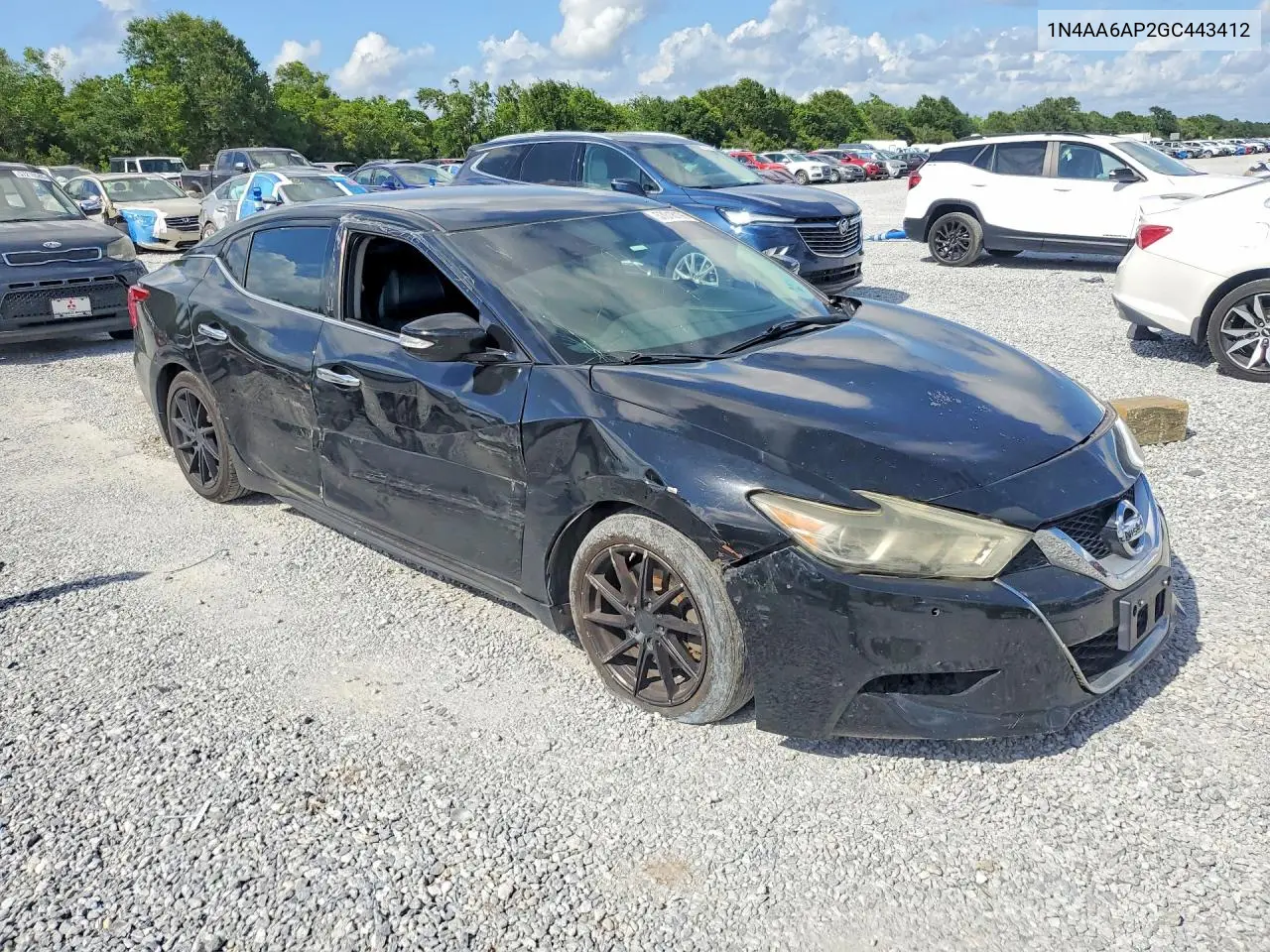 2016 Nissan Maxima 3.5 Sv VIN: 1N4AA6AP2GC443412 Lot: 57018106