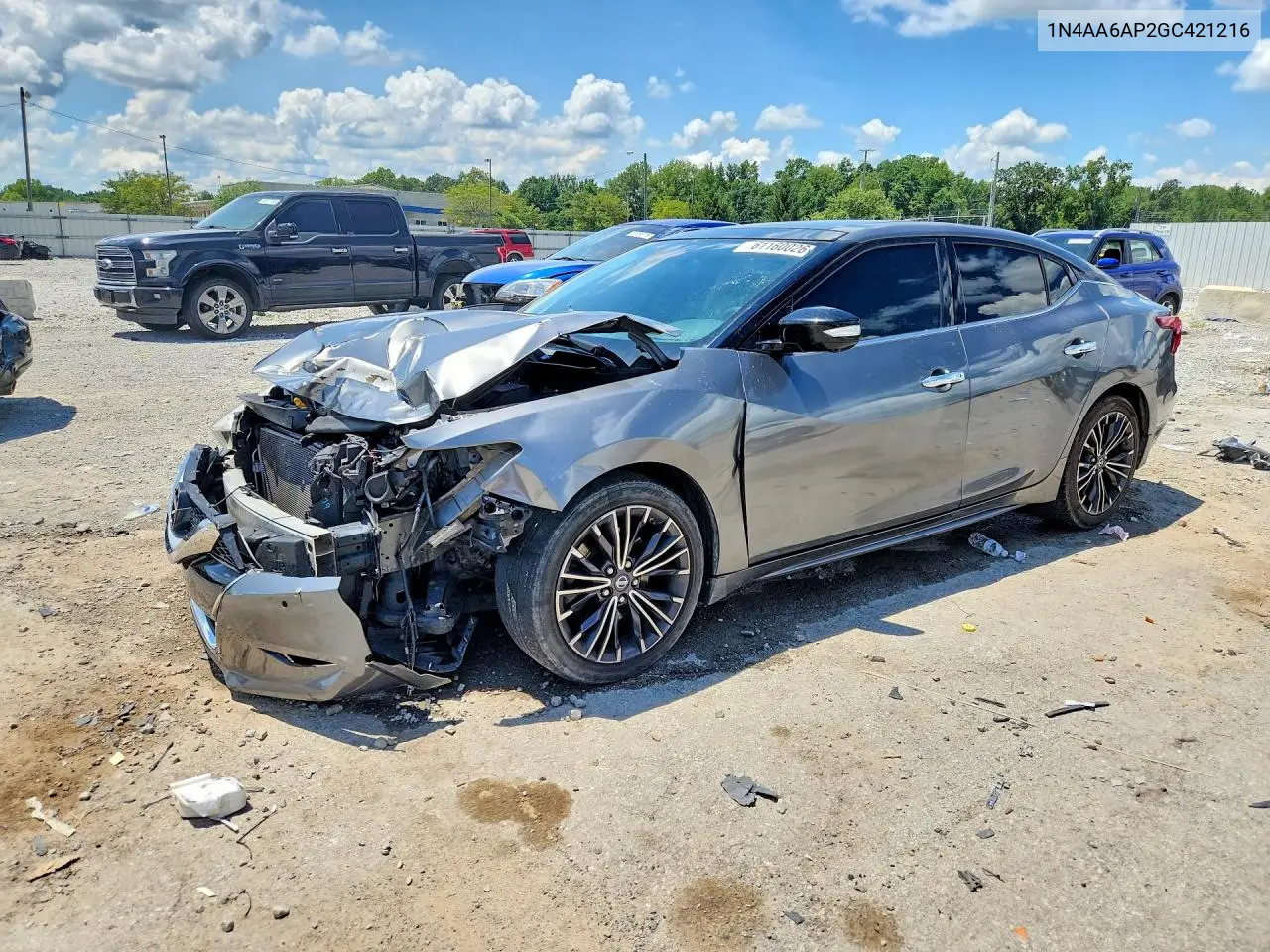 2016 Nissan Maxima Platinum VIN: 1N4AA6AP2GC421216 Lot: 61160026