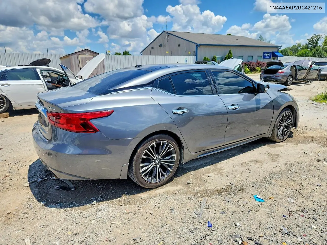 2016 Nissan Maxima Platinum VIN: 1N4AA6AP2GC421216 Lot: 61160026