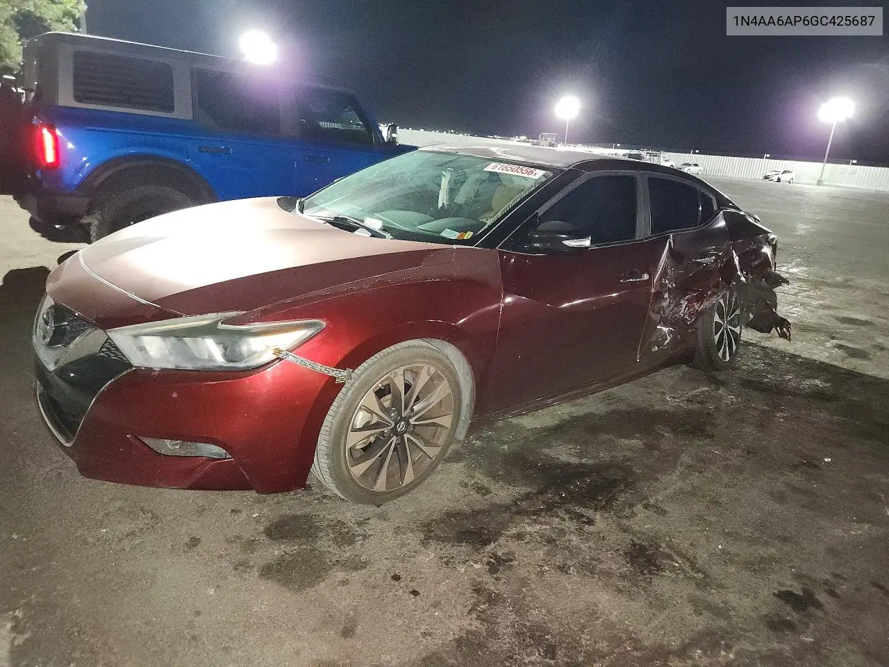 2016 Nissan Maxima 3.5 Sr VIN: 1N4AA6AP6GC425687 Lot: 61650556