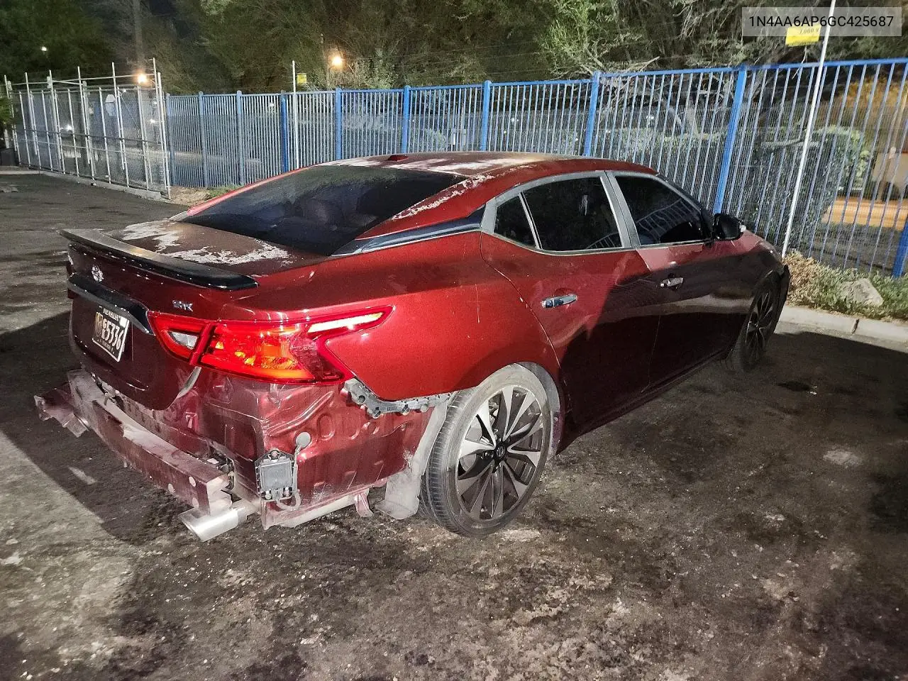 2016 Nissan Maxima 3.5 Sr VIN: 1N4AA6AP6GC425687 Lot: 61650556