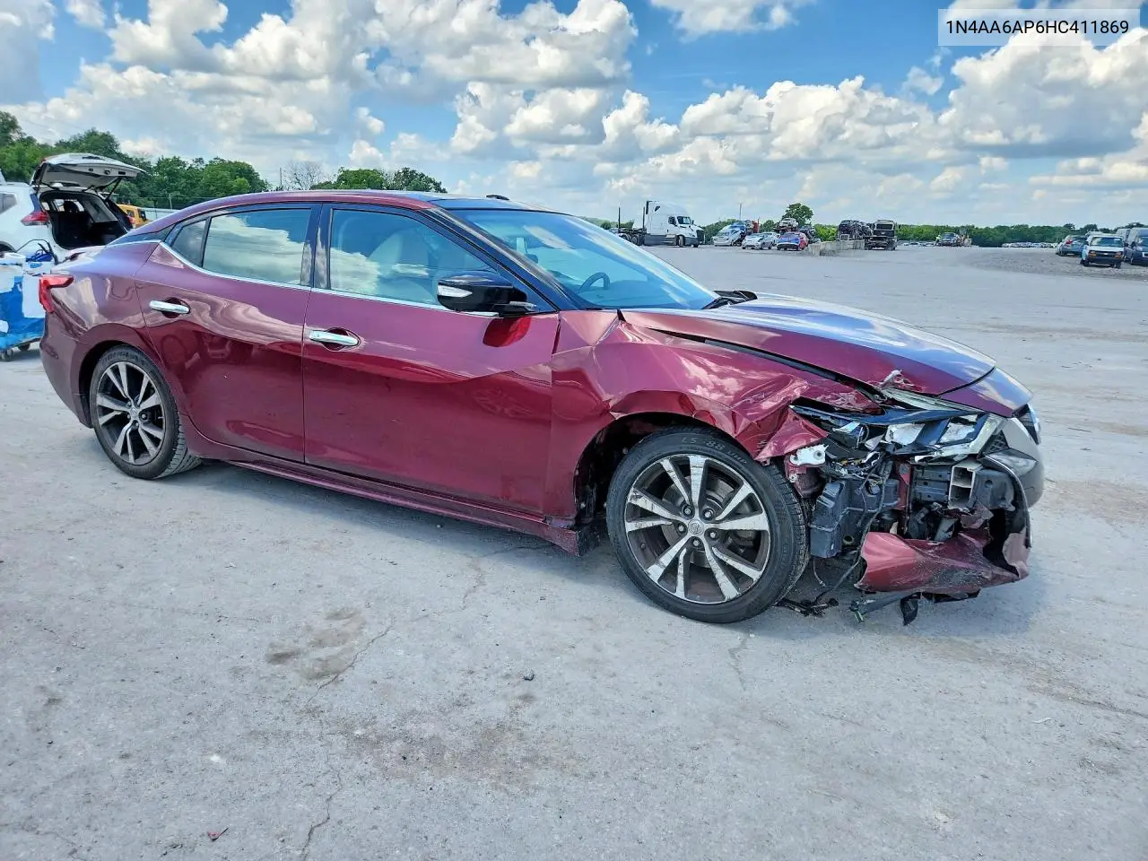 2017 Nissan Maxima Platinum VIN: 1N4AA6AP6HC411869 Lot: 56807466