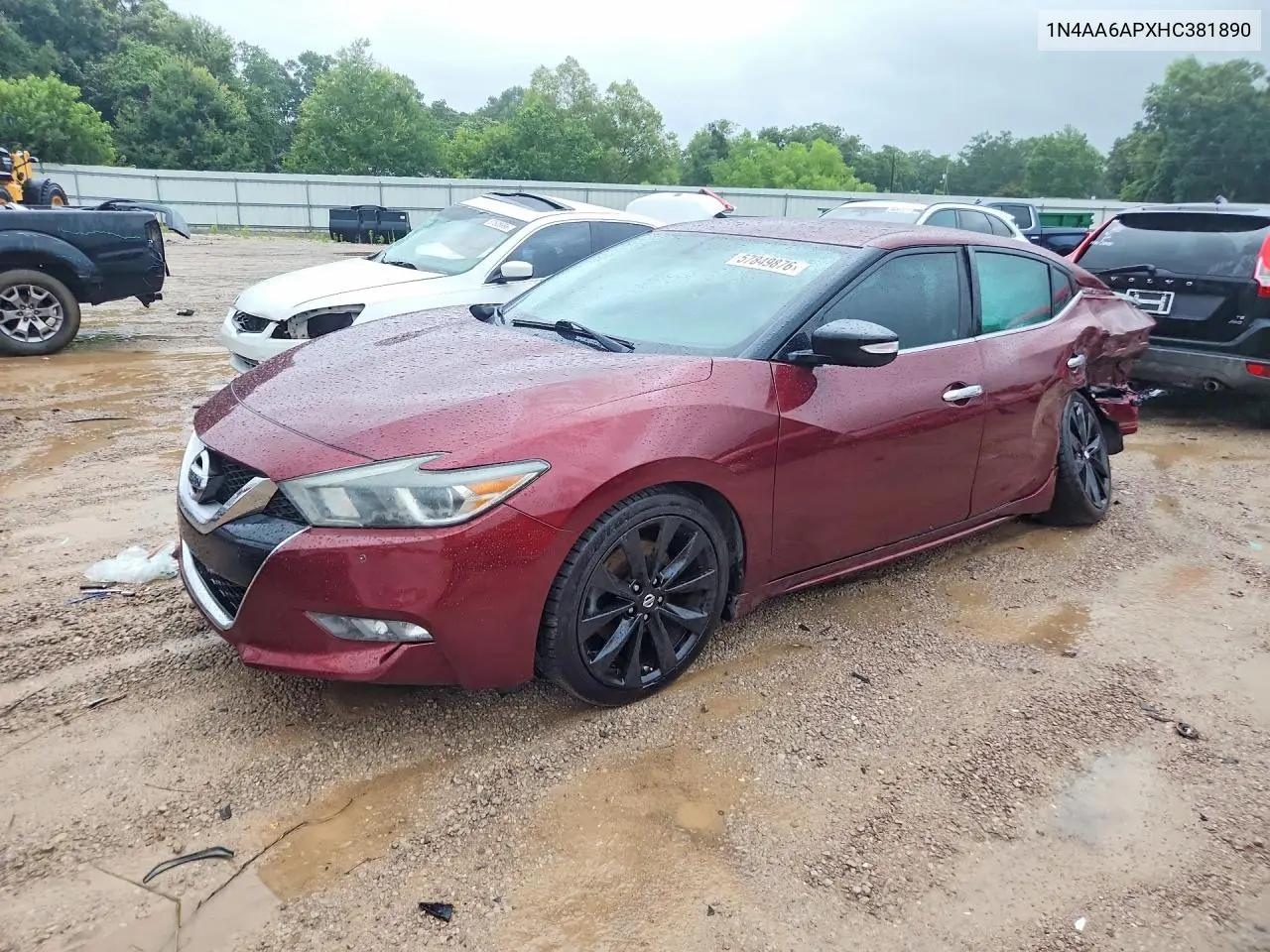 2017 Nissan Maxima 3.5 Sr VIN: 1N4AA6APXHC381890 Lot: 57849876