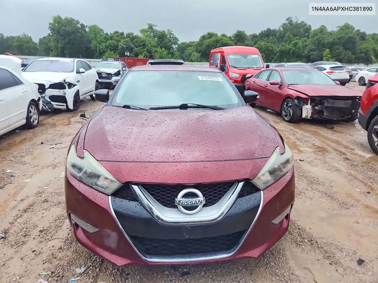 2017 Nissan Maxima 3.5 Sr VIN: 1N4AA6APXHC381890 Lot: 57849876