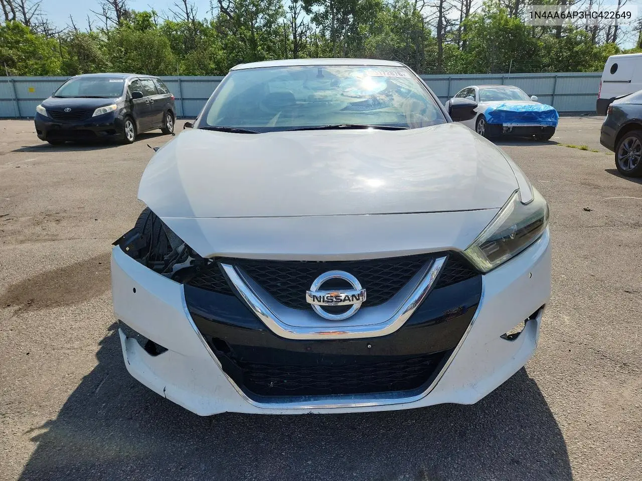 2017 Nissan Maxima 3.5 Sv VIN: 1N4AA6AP3HC422649 Lot: 60172876