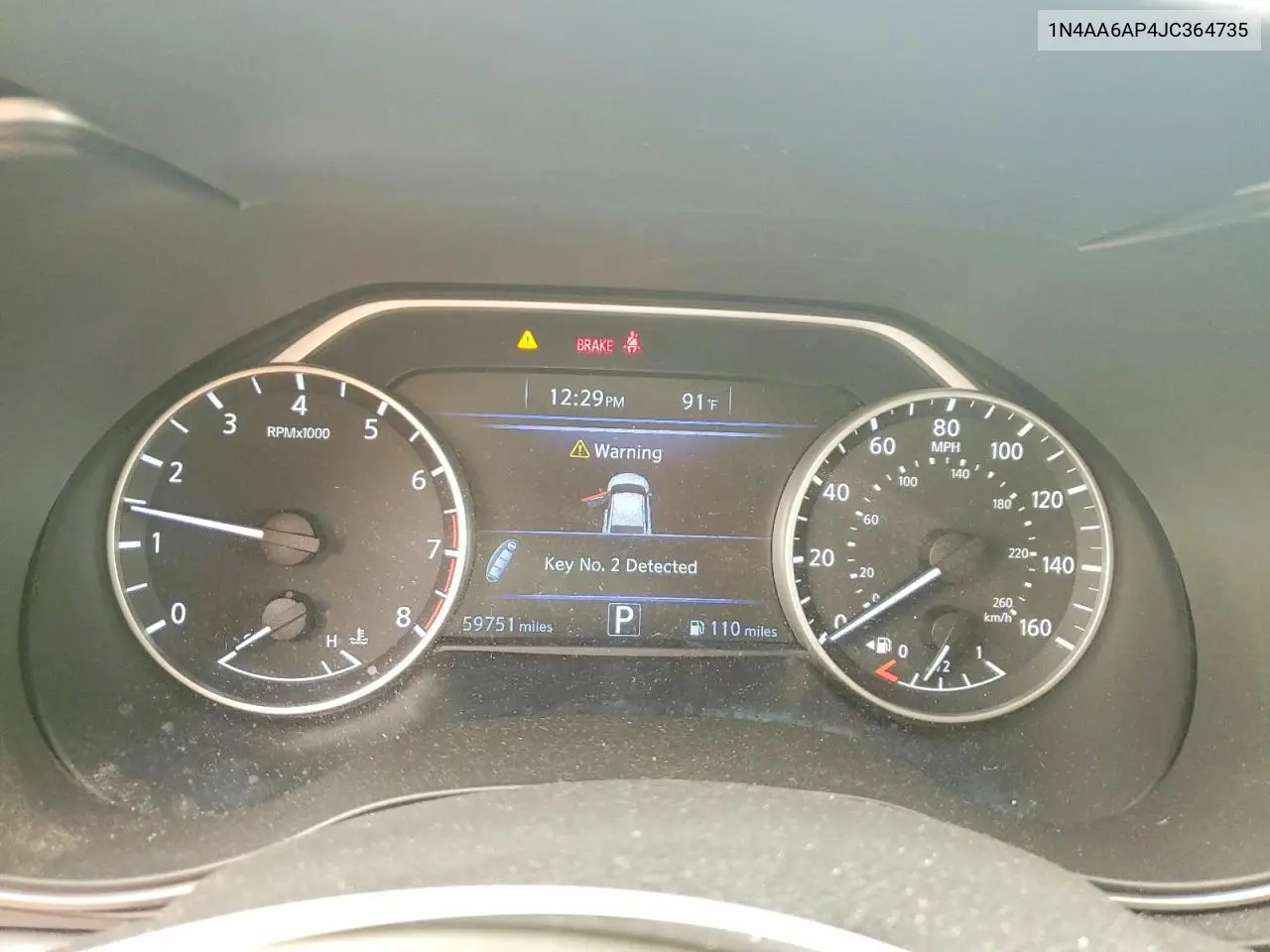 2018 Nissan Maxima 3.5 S VIN: 1N4AA6AP4JC364735 Lot: 60522386