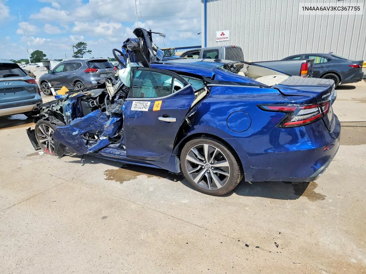 2019 Nissan Maxima 3.5 Sl VIN: 1N4AA6AV3KC367755 Lot: 56722546