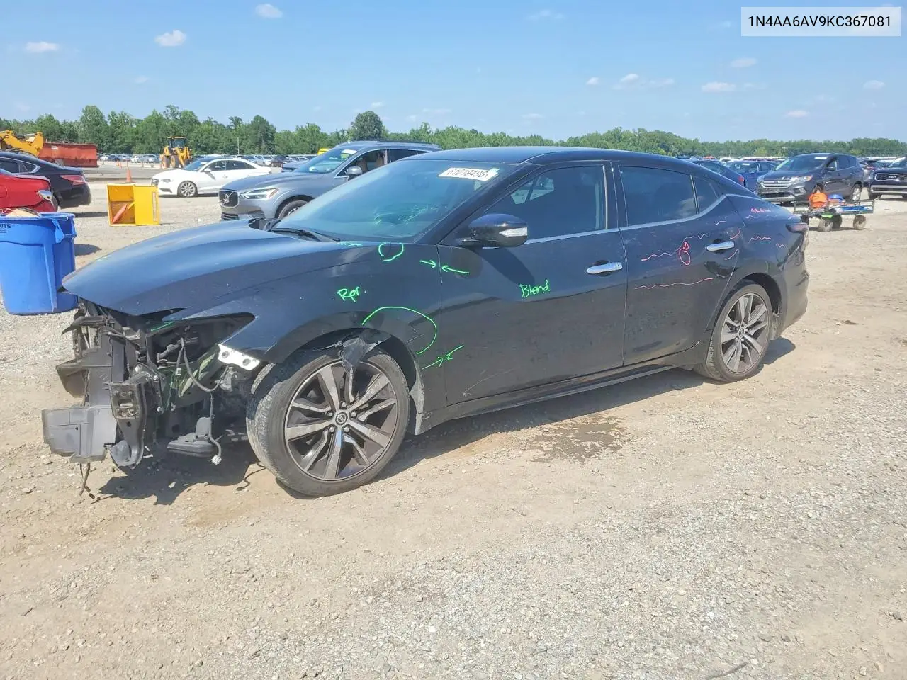 2019 Nissan Maxima 3.5 Sv VIN: 1N4AA6AV9KC367081 Lot: 61019496