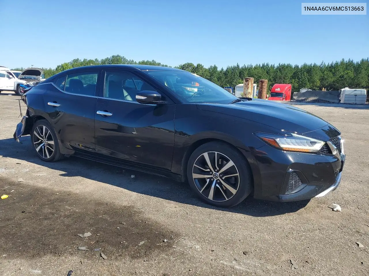 2021 Nissan Maxima Sv VIN: 1N4AA6CV6MC513663 Lot: 55801576
