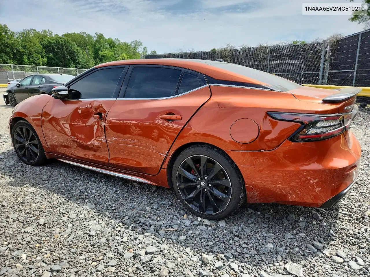2021 Nissan Maxima Sr VIN: 1N4AA6EV2MC510210 Lot: 56316246