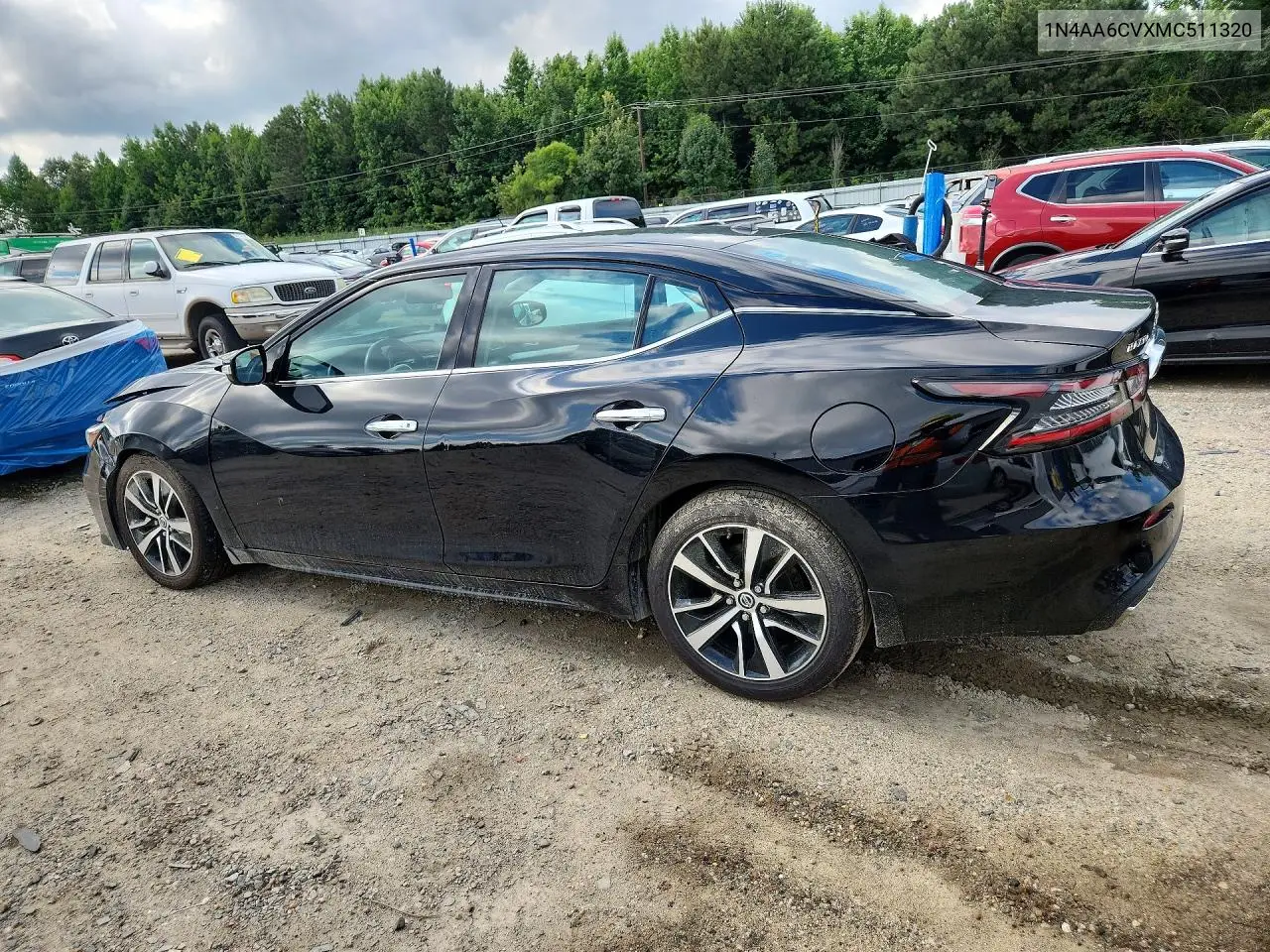 2021 Nissan Maxima Sv VIN: 1N4AA6CVXMC511320 Lot: 58616816