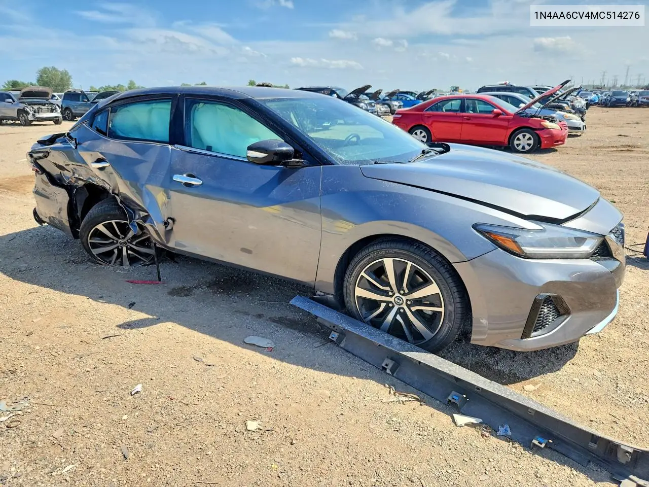 2021 Nissan Maxima Sv VIN: 1N4AA6CV4MC514276 Lot: 59105906
