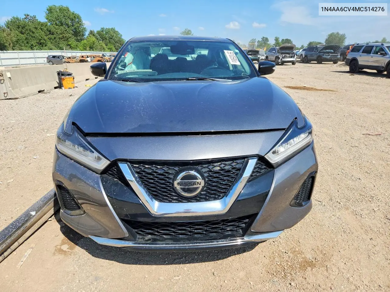 2021 Nissan Maxima Sv VIN: 1N4AA6CV4MC514276 Lot: 59105906