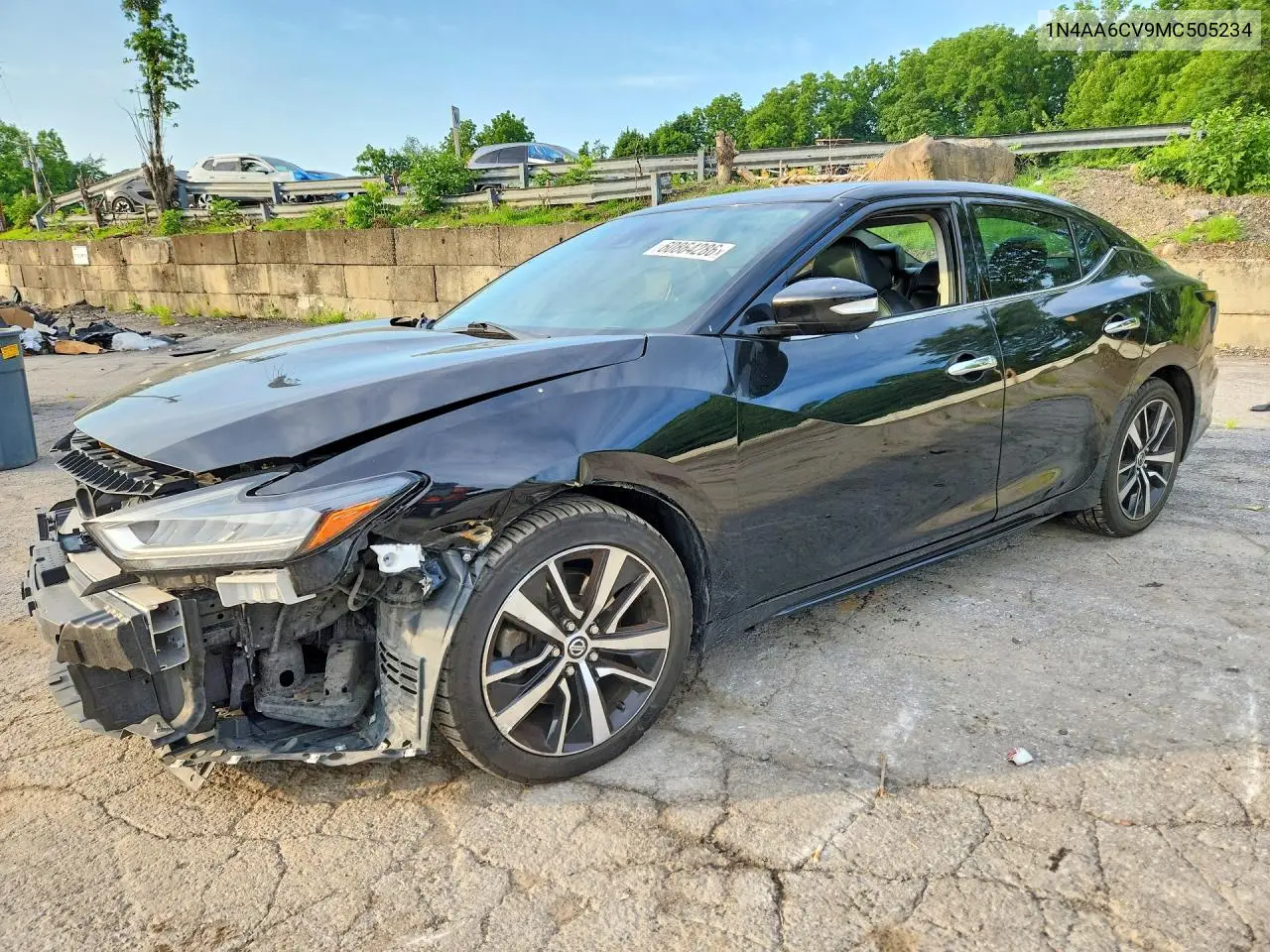 2021 Nissan Maxima Sv VIN: 1N4AA6CV9MC505234 Lot: 60864286