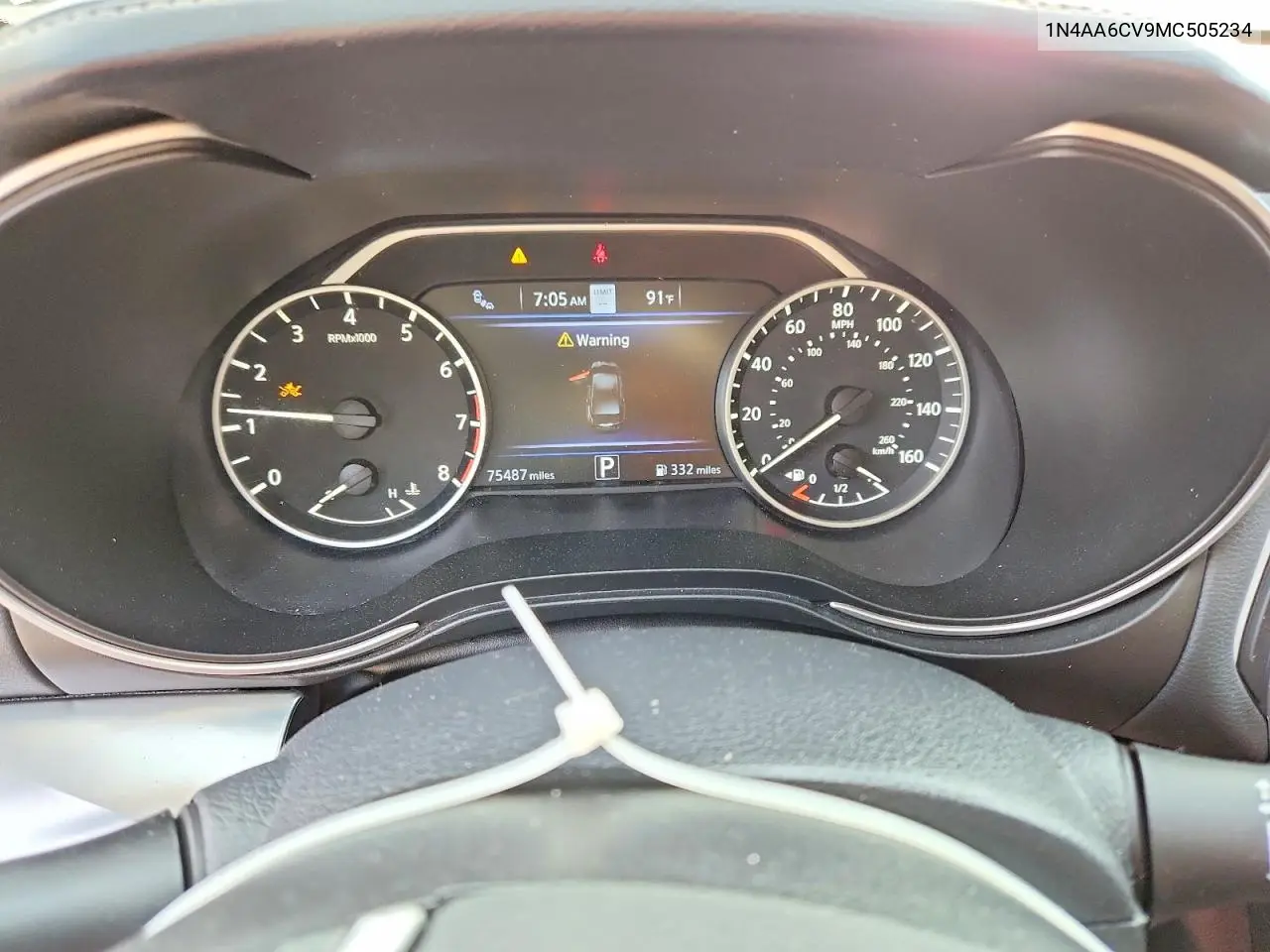 2021 Nissan Maxima Sv VIN: 1N4AA6CV9MC505234 Lot: 60864286
