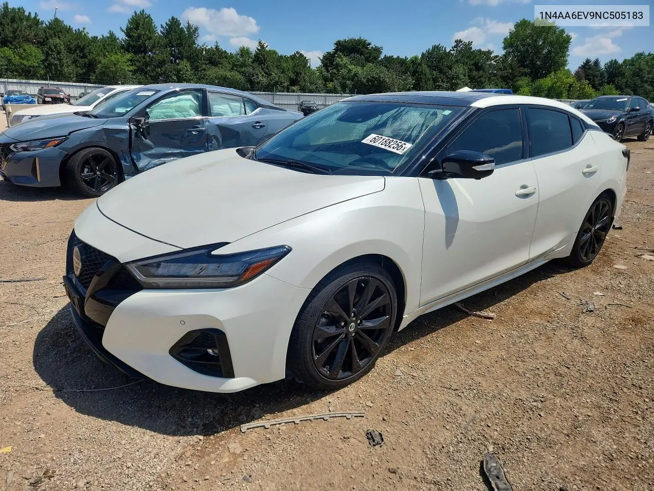 2022 Nissan Maxima Sr VIN: 1N4AA6EV9NC505183 Lot: 60188256