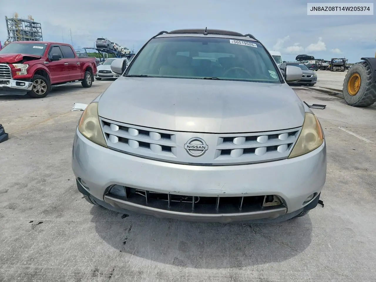 2004 Nissan Murano Sl VIN: JN8AZ08T14W205374 Lot: 56519526