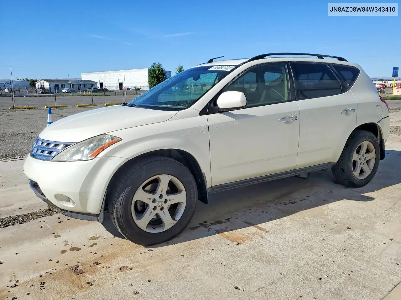 2004 Nissan Murano Sl VIN: JN8AZ08W84W343410 Lot: 57217696