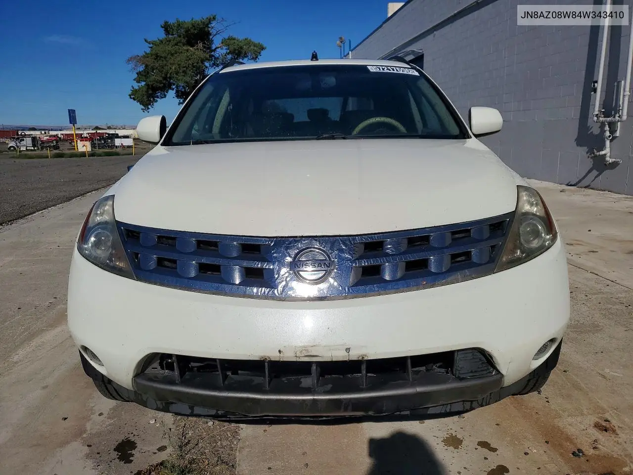 2004 Nissan Murano Sl VIN: JN8AZ08W84W343410 Lot: 57217696