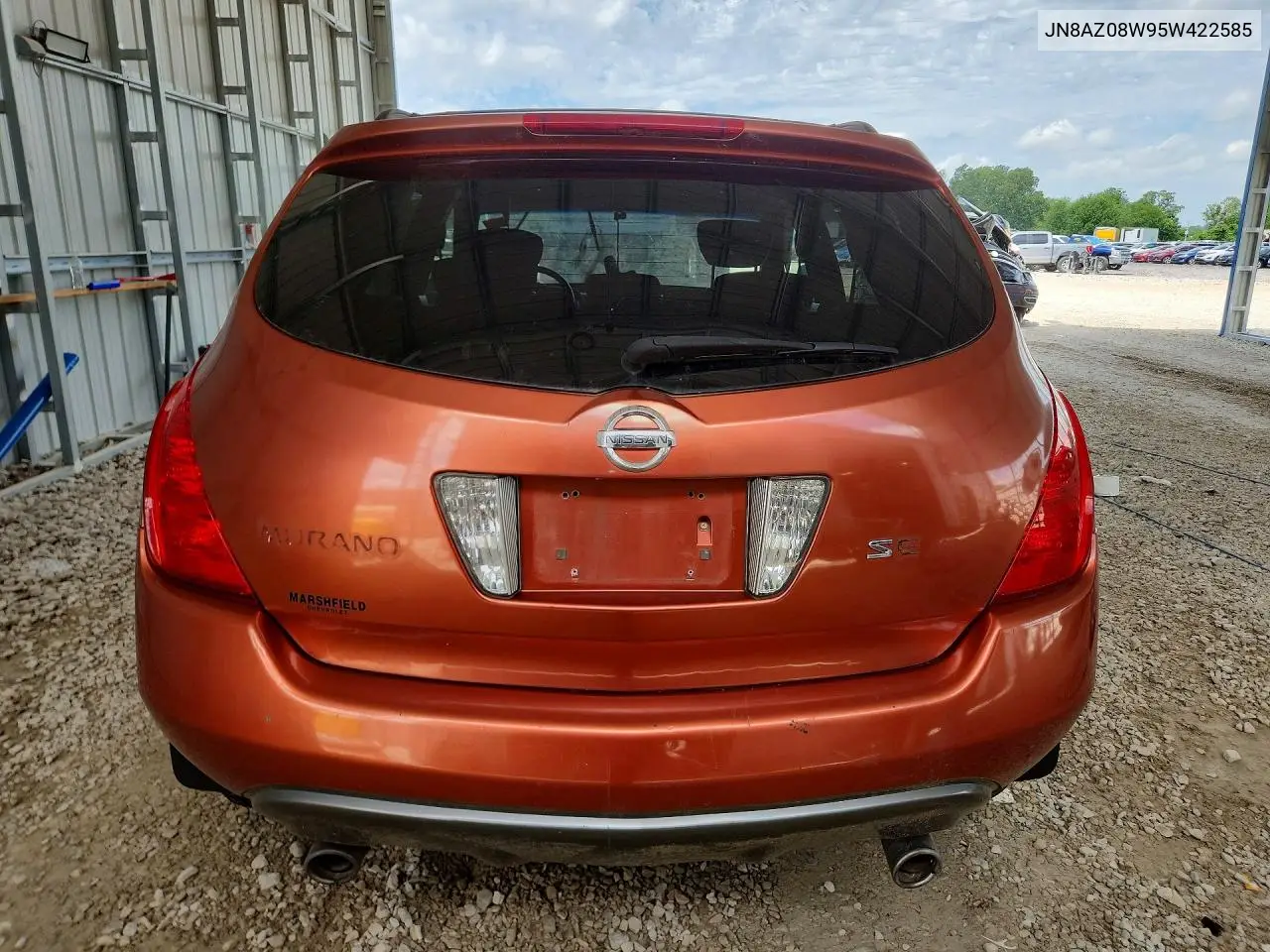 2005 Nissan Murano VIN: JN8AZ08W95W422585 Lot: 56137136