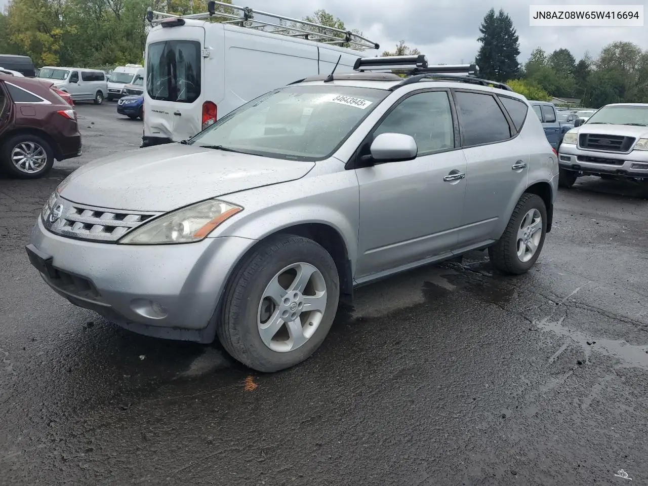 2005 Nissan Murano Sl VIN: JN8AZ08W65W416694 Lot: 84643945