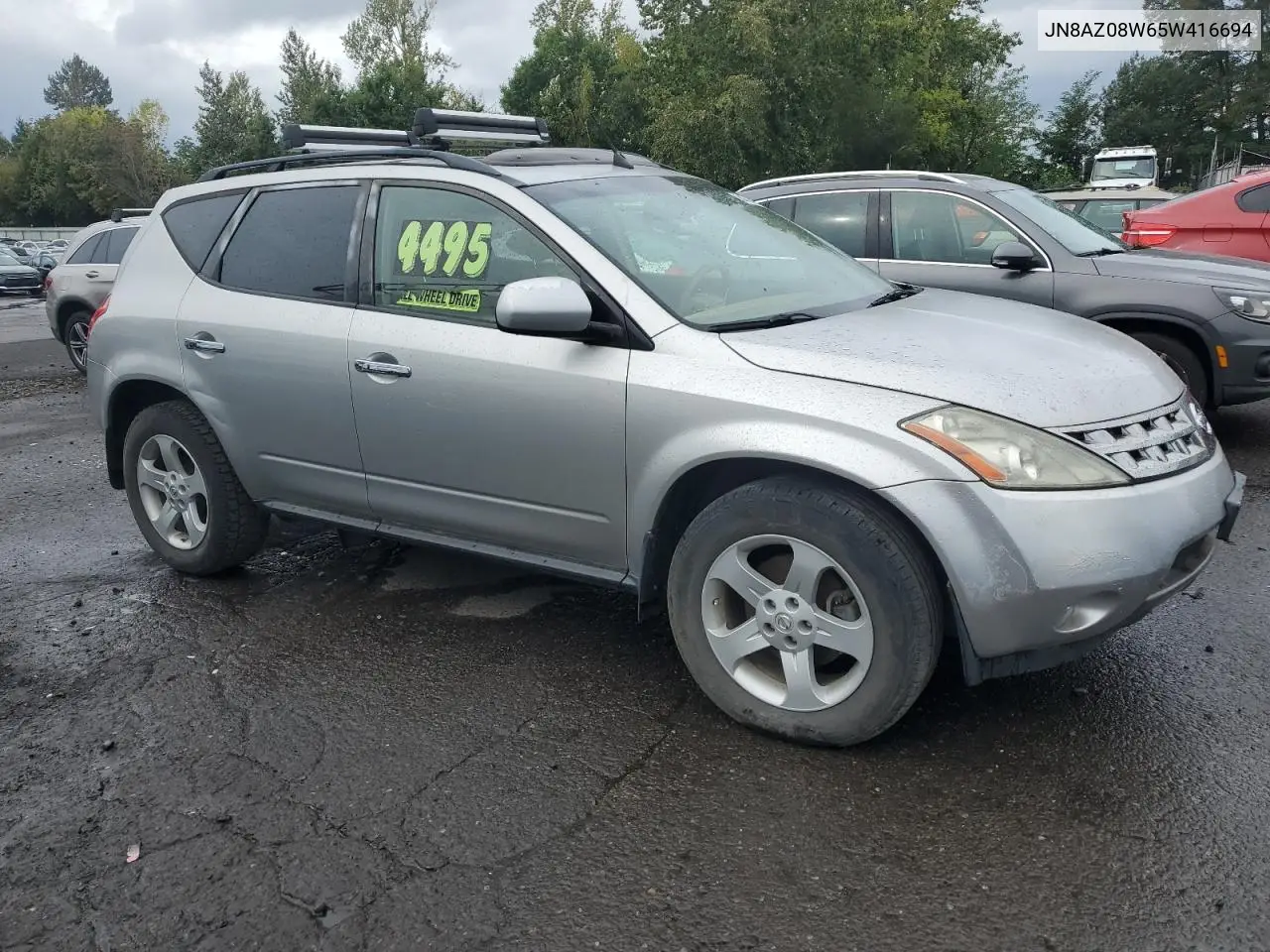 2005 Nissan Murano Sl VIN: JN8AZ08W65W416694 Lot: 84643945