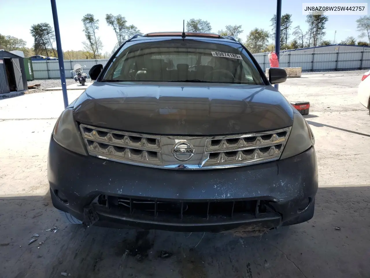 JN8AZ08W25W442757 2005 Nissan Murano Sl