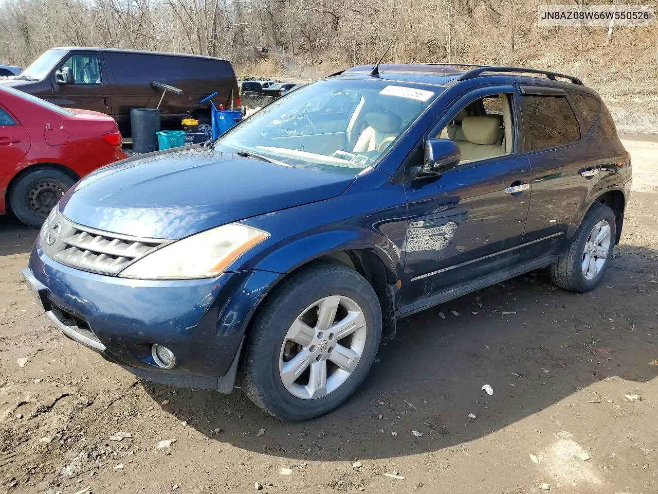 2006 Nissan Murano S VIN: JN8AZ08W66W550526 Lot: 47770256