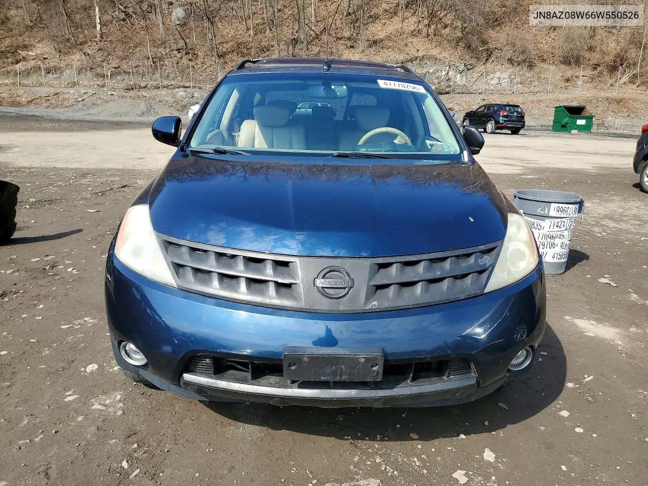 2006 Nissan Murano S VIN: JN8AZ08W66W550526 Lot: 47770256