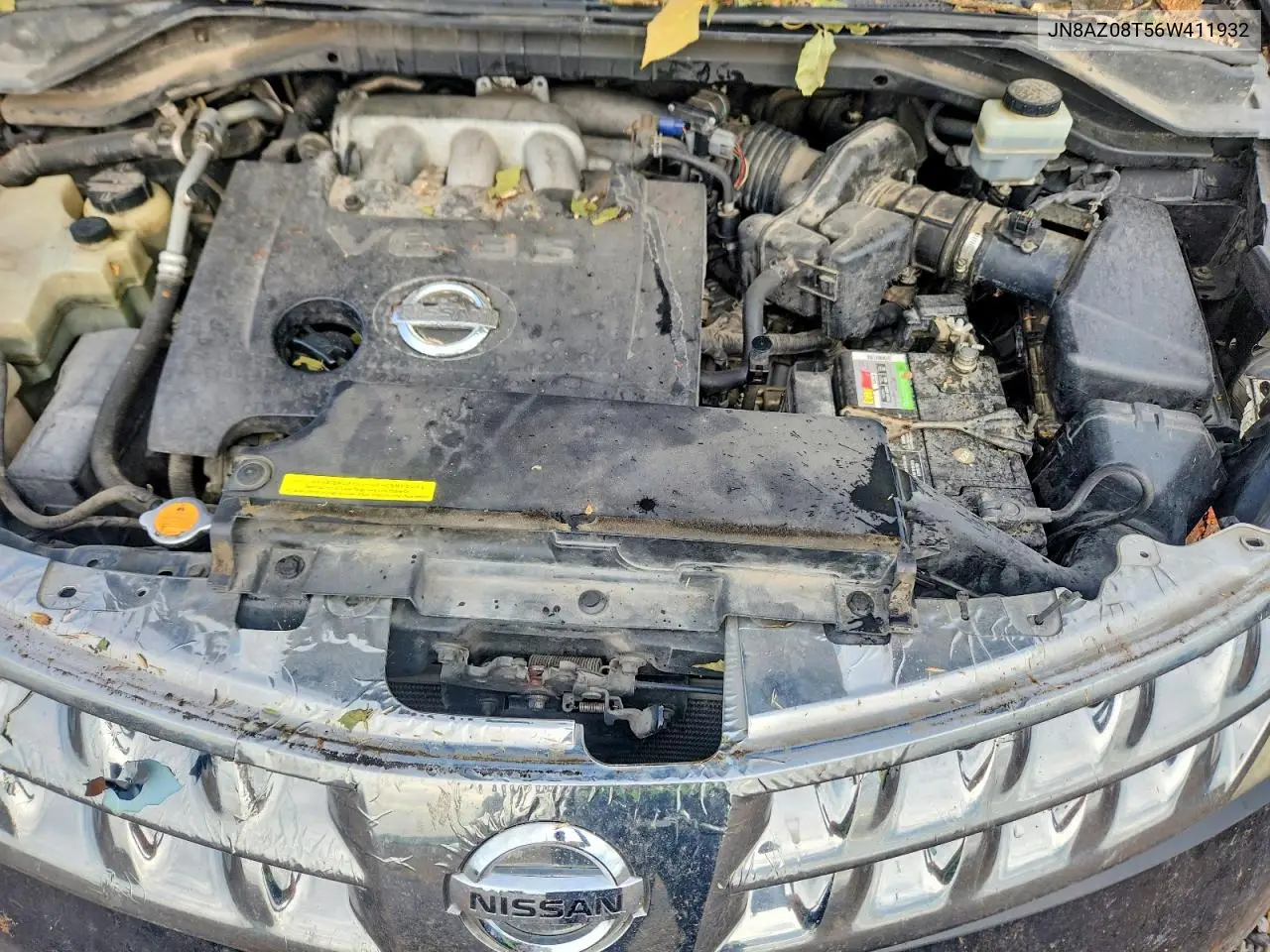 2006 Nissan Murano S VIN: JN8AZ08T56W411932 Lot: 61118406