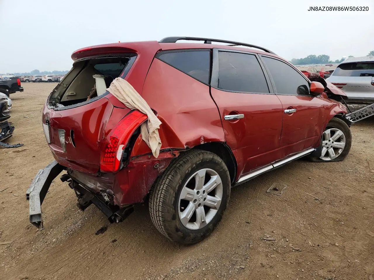 2006 Nissan Murano S VIN: JN8AZ08W86W506320 Lot: 61484136