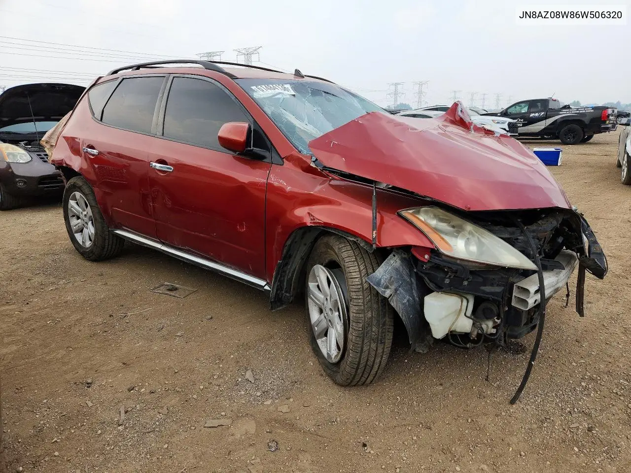 2006 Nissan Murano S VIN: JN8AZ08W86W506320 Lot: 61484136