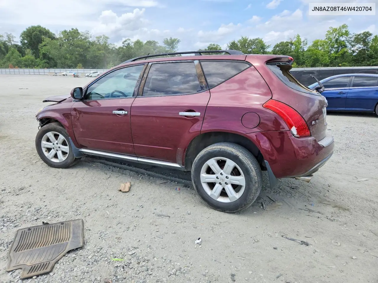 2006 Nissan Murano S VIN: JN8AZ08T46W420704 Lot: 61766946