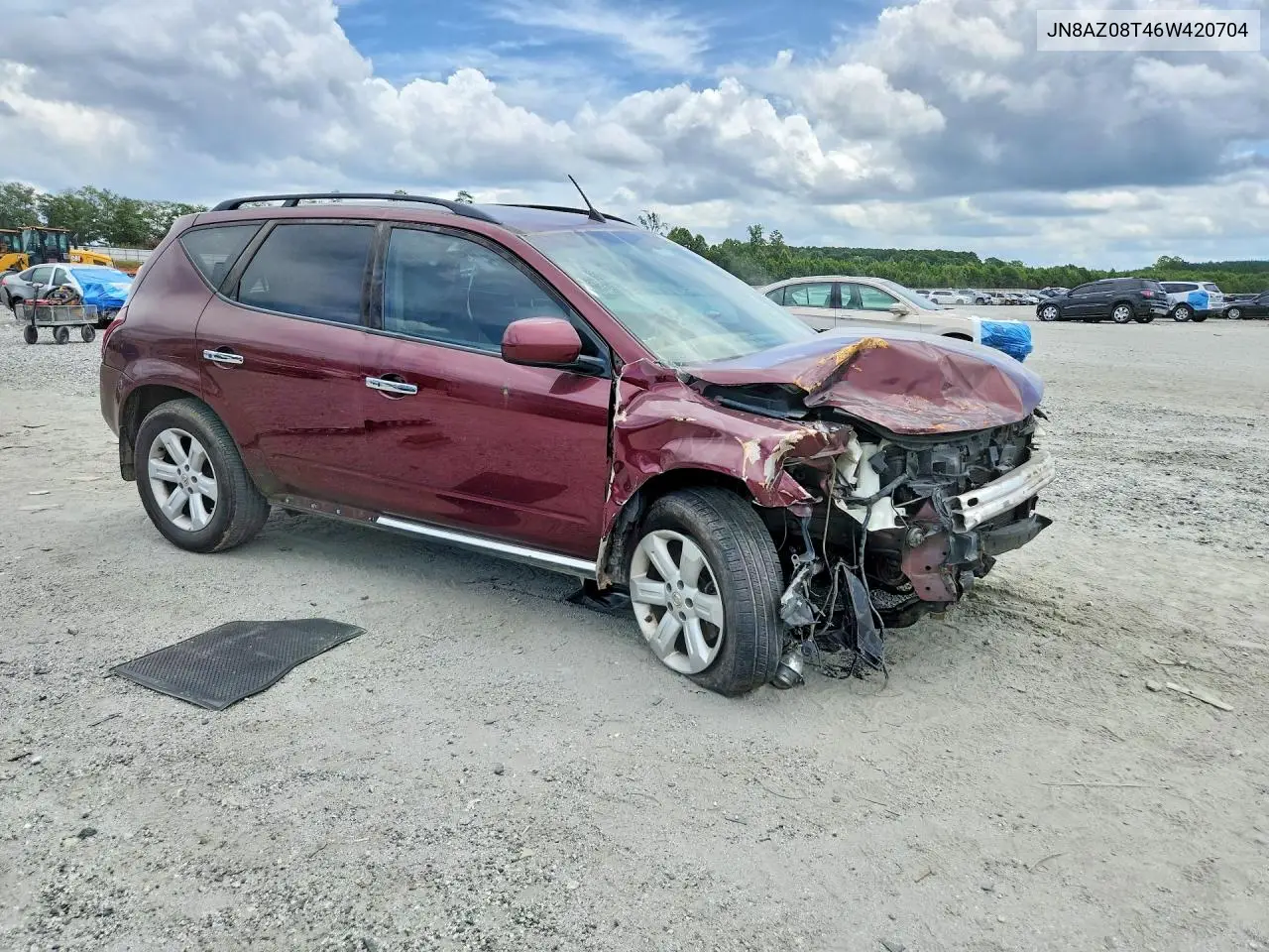 2006 Nissan Murano S VIN: JN8AZ08T46W420704 Lot: 61766946