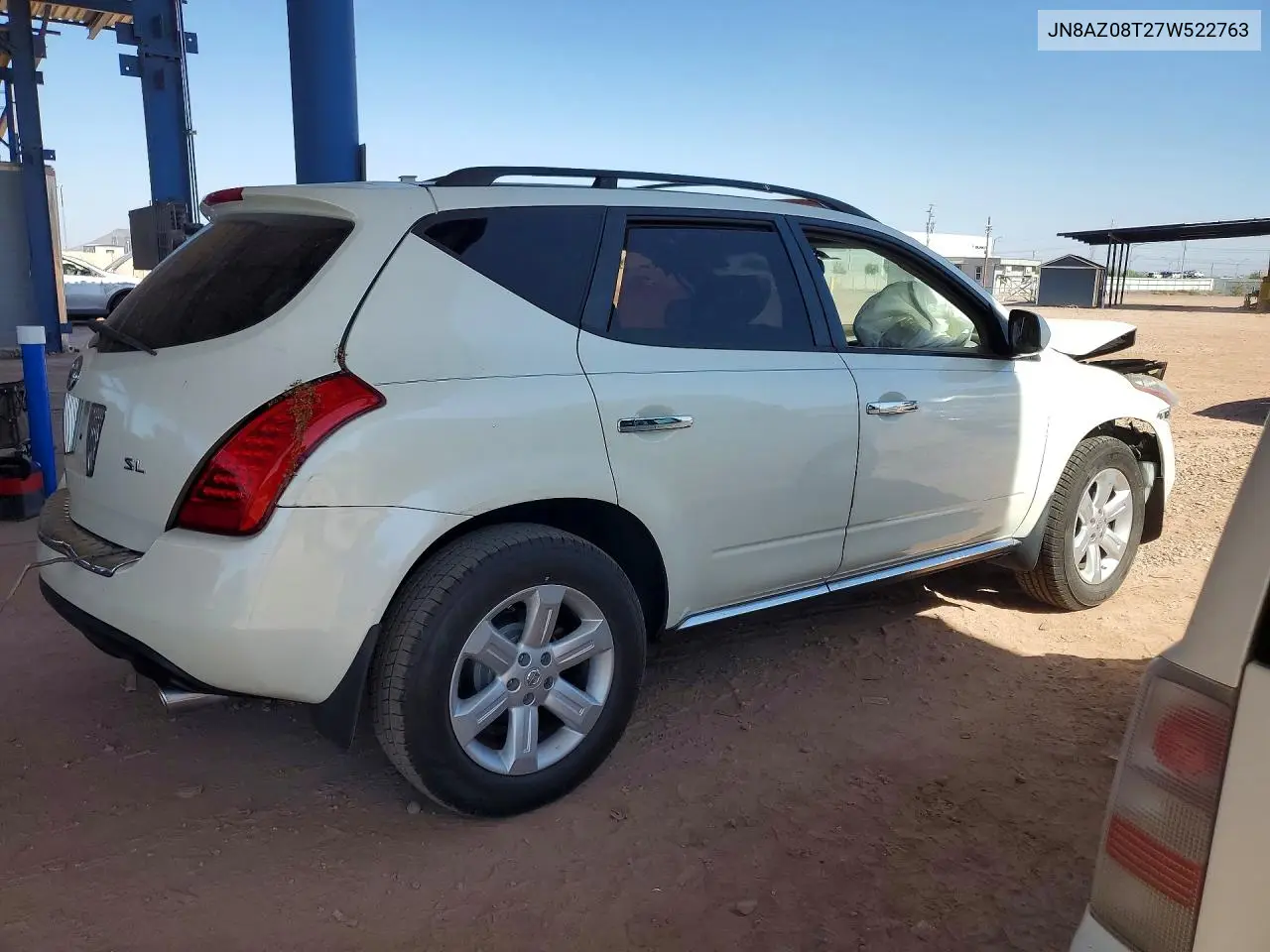 2007 Nissan Murano S VIN: JN8AZ08T27W522763 Lot: 59382436