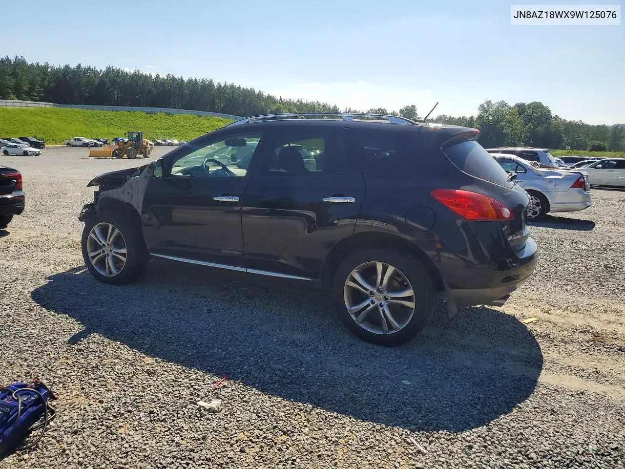 2009 Nissan Murano S/Sl/Le VIN: JN8AZ18WX9W125076 Lot: 57357636