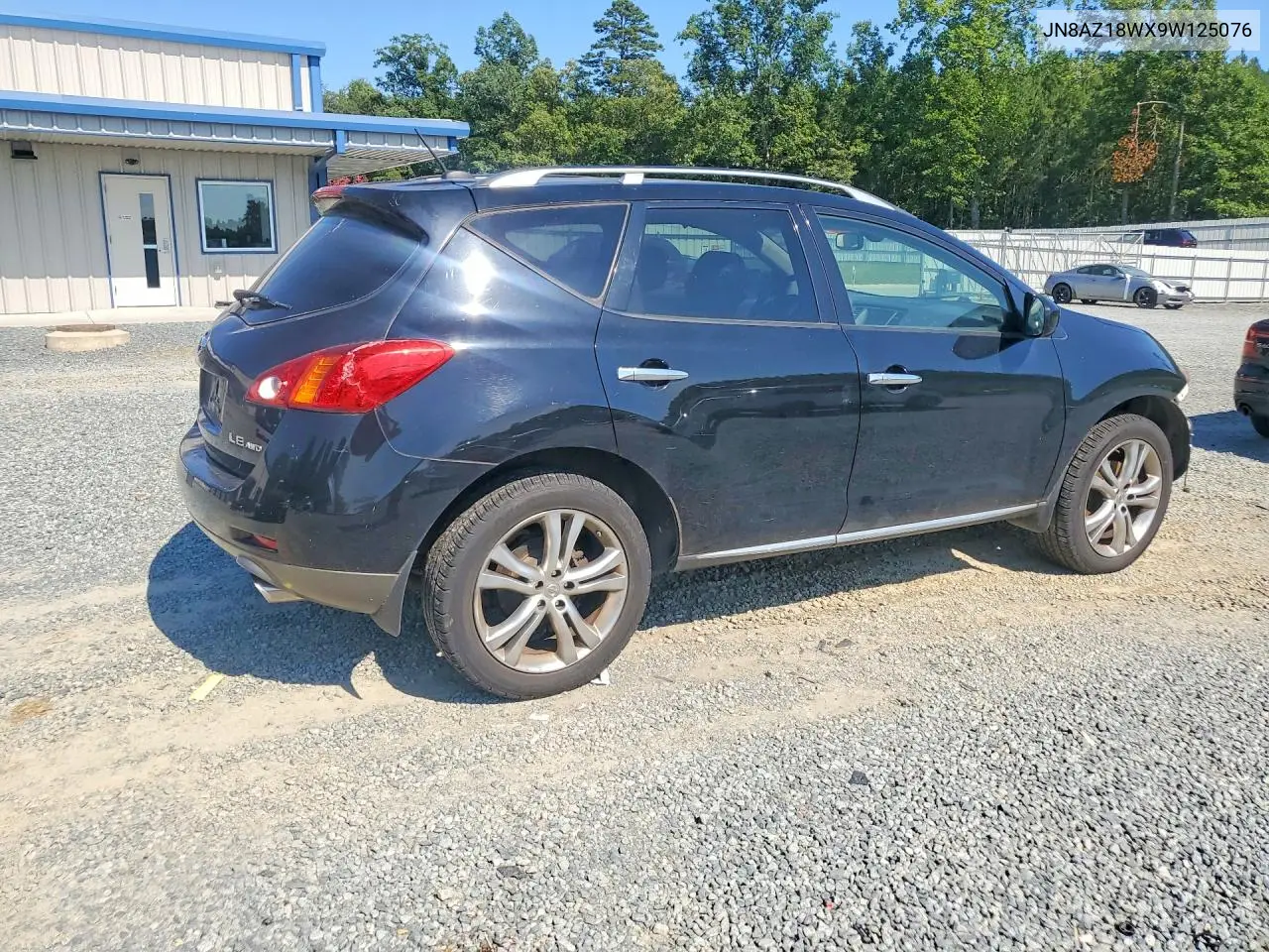 2009 Nissan Murano S/Sl/Le VIN: JN8AZ18WX9W125076 Lot: 57357636