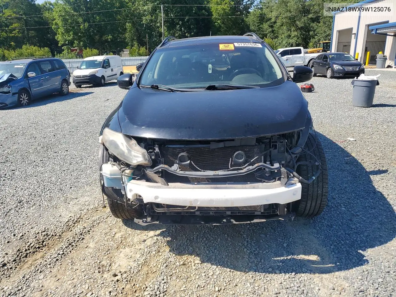 2009 Nissan Murano S/Sl/Le VIN: JN8AZ18WX9W125076 Lot: 57357636