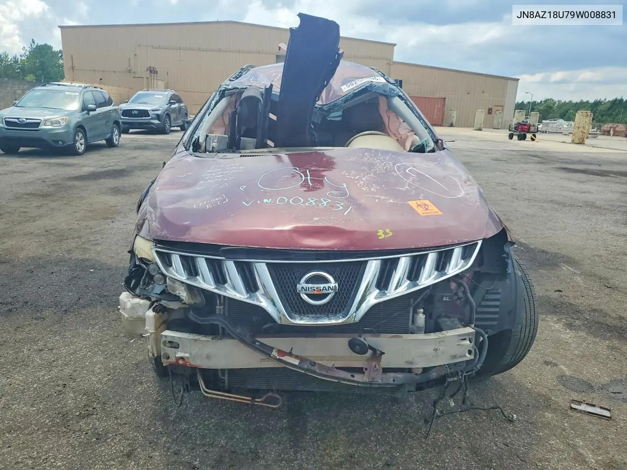 2009 Nissan Murano S VIN: JN8AZ18U79W008831 Lot: 58256966