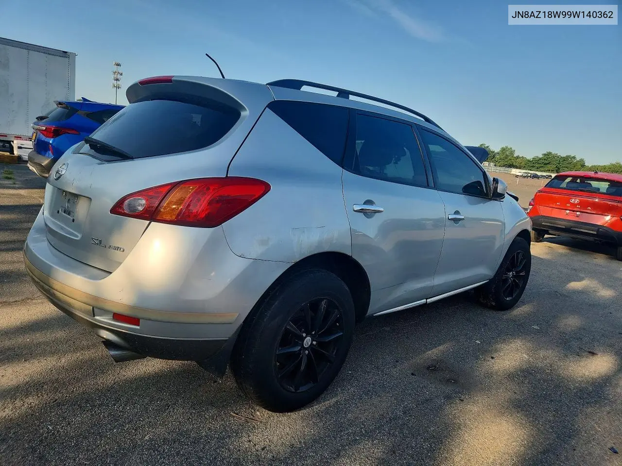 2009 Nissan Murano S VIN: JN8AZ18W99W140362 Lot: 60015406