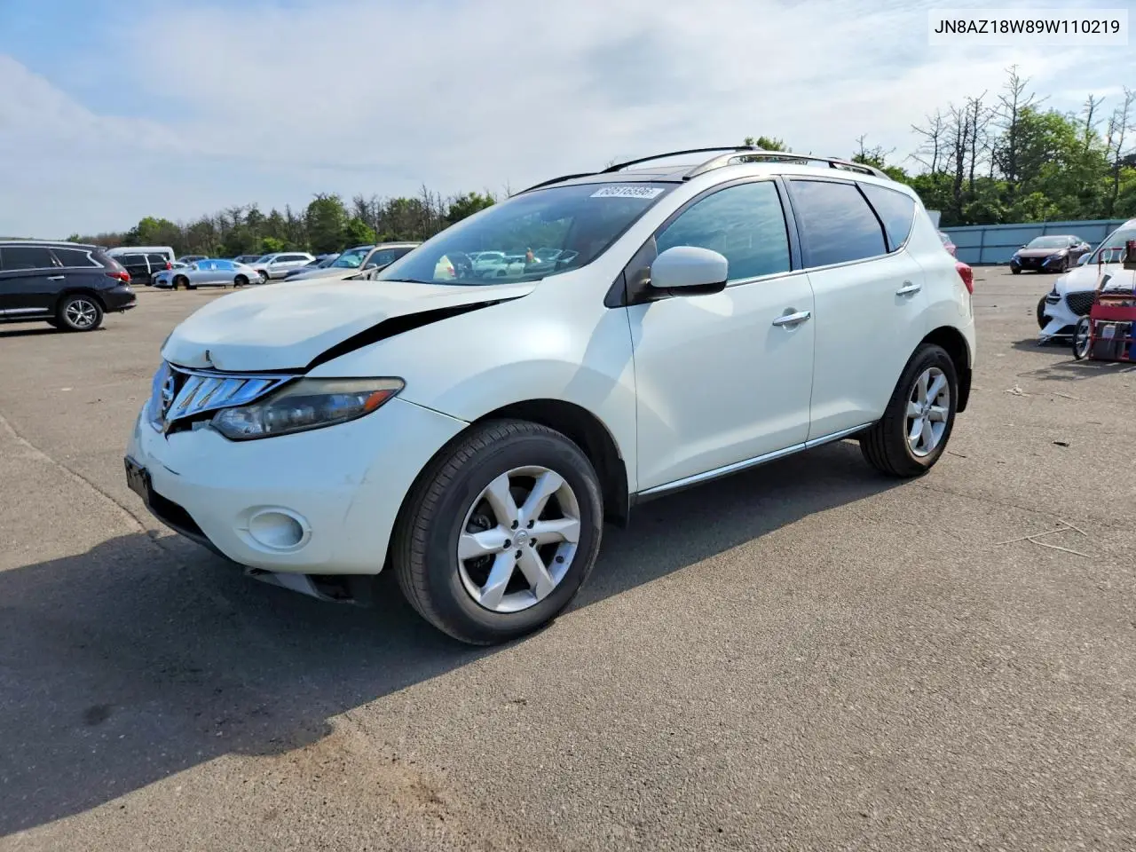 2009 Nissan Murano S VIN: JN8AZ18W89W110219 Lot: 60516596